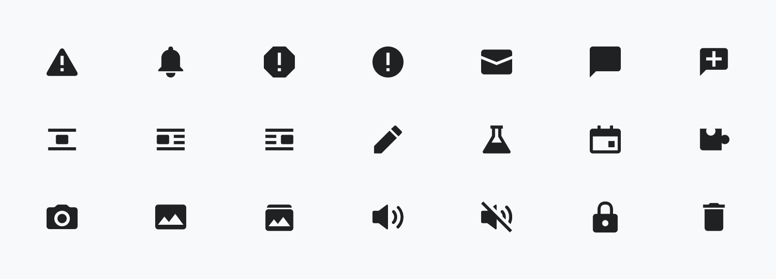 Wikimedia Design System icon collection excerpt