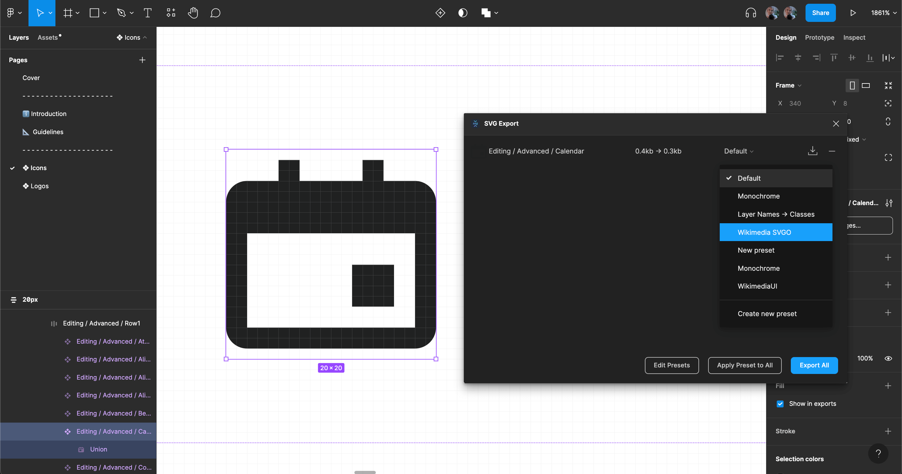 Export icons Figma plugin SVG Export screenshot 2