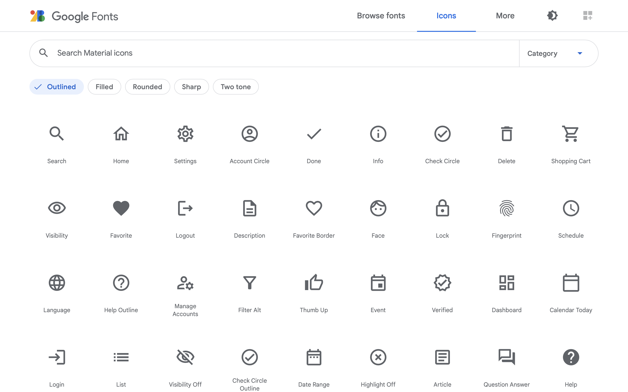 Wikipedia for Android app: Icons.