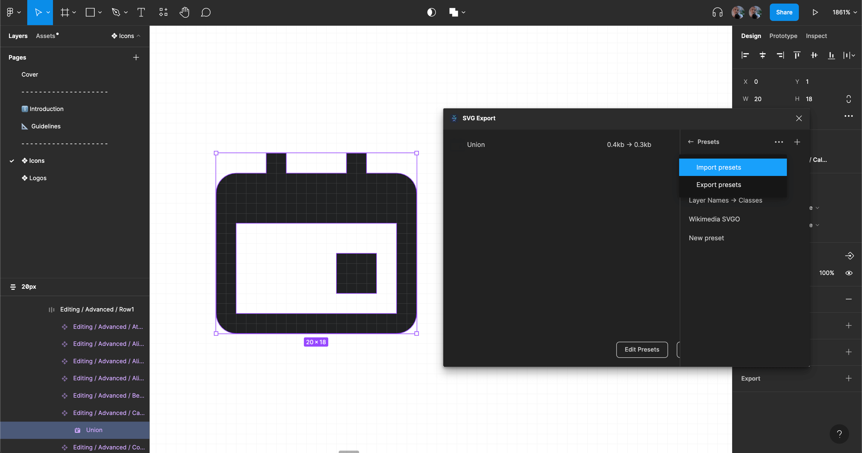 Export icons Figma plugin SVG Export screenshot 1