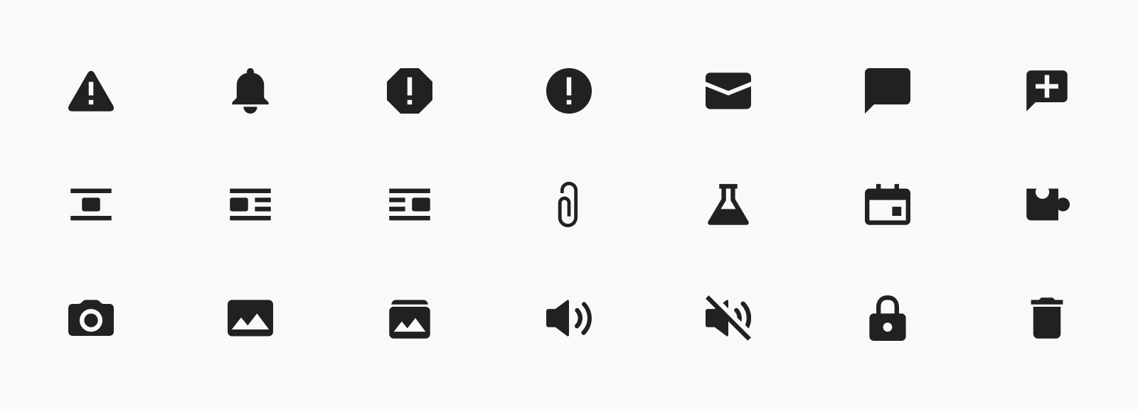 Wikimedia Design System icon collection excerpt